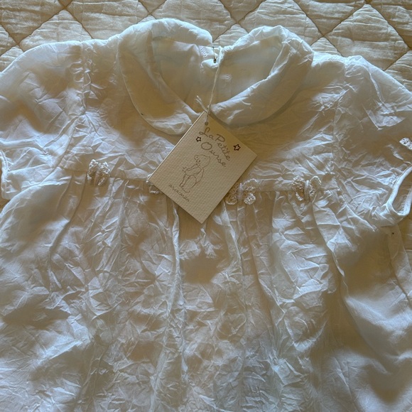 La Petite Ourse Vintage Christening Onesie Outfit Size 18 Months New With Tag - Picture 2 of 8